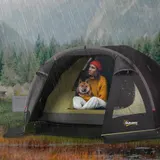 Campingzelt für 2 Personen leicht UV 50+ Tunnelzelt mit Vordach Seitentür – Bild 2