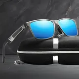 Aluminium Herren HD Sonnenbrille Polarisiert Sport Carbon UV400 Verspiegelt Matt – Bild 2
