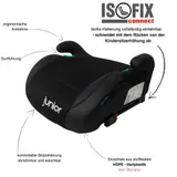 Kindersitzerhöhung mit Isofix, i-Size, Autokindersitz Max Plus, schwarz | PETEX – Bild 2