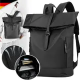 Rolltop Rucksack Wasserdicht Freizeitrucksack Schulrucksack Cityrucksack – Bild 2