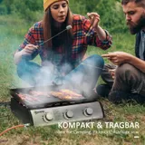 Outsunny Gasgrill Tischgrill BBQ mit 3 Brenner Tischgasgrill mit Schlauch Deckel – Bild 8