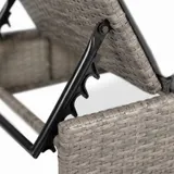 Gartenset in grau Sitzgarnitur + 2 Sessel + Tisch Gartenmöbel Lounge Poly Rattan – Bild 14