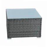 Rattan Lounge Sitzgruppe Gartenmöbel Set Sofa Couch 3-Sitzer Rattanmöbel Grau – Bild 2