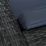 Rattan Lounge Sitzgruppe Gartenmöbel Set Sofa Couch 5-Sitzer Rattanmöbel Grau – Bild 11