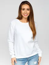 Sweatshirt Langarmshirt Pullover Pulli Basic Unifarben Sport Damen BOLF Classic – Bild 1