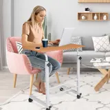 Computertisch mit Rollen Laptoptisch Höhenverstellbar Schreibtisch-Beistelltisch – Bild 4
