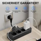 4 Fach EU Steckdose Mehrfachstecker Steckdosenleiste Adapter Mit USB DHL 2-3Tage – Bild 8