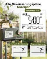 Bewässerungscomputer mit 3 Ausgängen LCD-Display & Regenverzögerung für Garten – Bild 2