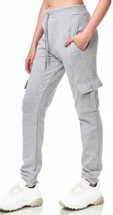 Trainingshose Sport Jogging Fitness Jogger Freizeit Hose Unifarben Damen – Bild 2