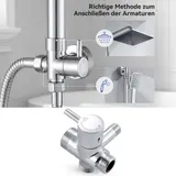 Edelstahl Duschset Duschsystem Duscharmatur Regendusche Handbrause Duschbrause – Bild 2