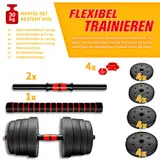 Hantelset 15 - 40 kg Kurzhanteln Langhantel Set Hantel Hantelscheiben Gewichte – Bild 5