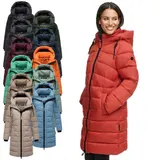 Marikoo Damen Herbst Winter Steppmantel Parka Jacke lang warm gefüttert N075 – Bild 9