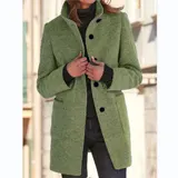 Damen Wollmantel Winterjacke Wolloptik Parka Dufflecoat Lady Mantel Coat Top – Bild 10