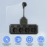 4 Fach EU Steckdose Mehrfachstecker Steckdosenleiste Adapter Mit USB DHL 2-3Tage – Bild 4