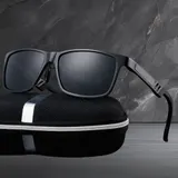 Aluminium Herren HD Sonnenbrille Polarisiert Sport Carbon UV400 Verspiegelt Matt – Bild 3
