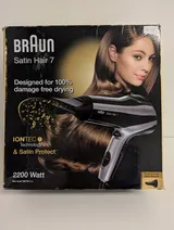 Braun SATIN HAIR 7 IONTEC Haartrockner 2200W HD 710 Solo Schwarz/Silber "NEU" – Bild 1