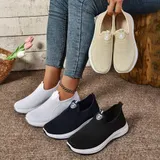 Damen Sneaker Straßen Laufschuhe Atmungsaktiv Turnschuhe Leicht Slip On Schuhe – Bild 3