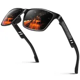 Aluminium Herren HD Sonnenbrille Polarisiert Sport Carbon UV400 Verspiegelt Matt – Bild 17