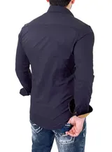 Hemd Herren Slim Fit Business Freizeit Hochzeit Shirt Hemden Langarm RS-7205 – Bild 13