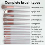 Make up Pinsel Set 13 tlg Schminkpinsel Kosmetikpinsel Lidschatten Kosmetik Neu – Bild 4