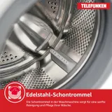 Telefunken Waschmaschine 7 kg Frontlader 1400 U/Min. Inverter Motor Schontrommel – Bild 5