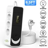 Steckdosenleiste Mehrfachsteckdose Steckdose USB Typ C Mehrfachstecker 3 Fach – Bild 2