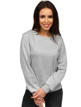 Sweatshirt Langarmshirt Pullover Pulli Unifarben Classic Sport Damen BOLF Basic – Bild 1