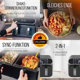 Stillstern Dual Heißluftfritteuse 8L, 2400W, Backen, Dörren, Heissluftfritteuse – Bild 5