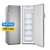 Gefrierschrank NoFrost Tiefkühlschrank 194 Liter Eisschrank freistehend INOX NEU – Bild 1