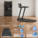 10% Laufband Klappbar elektrisch Walking Pad LCD mit Steigung Neigung 12km/h – Bild 16