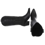 Used Look Damen Cowboyboots mit Reißverschluss Ital-Design 5356 in Schwarz – Bild 2