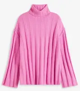 Damen Pullover mint grün mit Rollkragen und Seitenschlitzen Gr. 36 - 54 neu 4384 – Bild 3