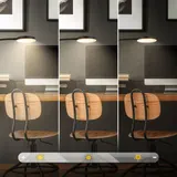 LED Stehlampe Dimmbar Stehleuchte 125,5cm Leselampe Schwenkbar Warmweiß Schwarz – Bild 6