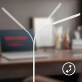 LED Stehlampe Touch Dimmbar Warmweiß Schwenkbar Leselampe 170cm USB-C Weiß – Bild 6