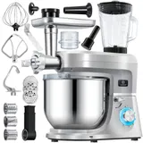 KESSER® Küchenmaschine 3in1 mit Fleischwolf Teigmaschine Knetmaschine Entsafter – Bild 1