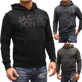 Jack & Jones Hoodie Herren  Pullover Kapuze Logo Print Langarm Sweatshirt NEU – Bild 3