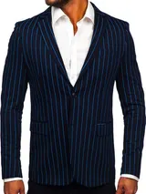 Sakko Herrensakko Sweatjacke Anzug Klassische Motiv Casual Herren BOLF Gestreift – Bild 1
