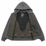 Motorrad Hoodie Aramid Herren Biker Jacke CE-Protektoren Grau Motorrad jacke Neu – Bild 21