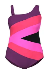 Ulla Popken Damen große Größen Badeanzug Colorblocking Softcups – Bild 9