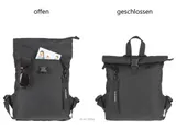 Rucksack klein Damen Handtaschenrucksack Damenrucksack Mila 4293 Schwarz + Etui – Bild 8