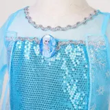 Karneval Kinder Eiskönigin Prinzessin Elsa Cosplay Kleid Party Mädchen Kostüme – Bild 11