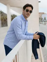 Indicode Herren Langarmhemd INNiell-Hemd Langarm Herrenhemd Sommerhemd Männer – Bild 2