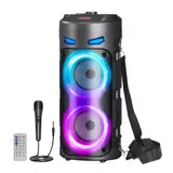 2000W Bluetooth Lautsprecher LED Subwoofer Boombox Musikbox Party mit Mikrofon – Bild 17