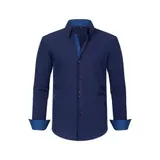 Herren Kariertes Hemd Businesshemd Freizeit Shirt Langarm Freizeithemd Slim Fit – Bild 1