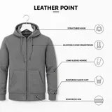 Motorrad Hoodie Aramid Herren Biker Jacke CE-Protektoren Grau Motorrad jacke Neu – Bild 9