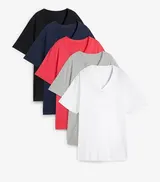 3 Damen Shirt V-Ausschnitt 1x weiß  2x schwarz 100% Baumwolle Gr. 36 - 58 neu 09 – Bild 11