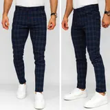 Chinohose Hose Freizeithose Chino Kariert Motiv Classic Herren Mix BOLF Casual – Bild 1