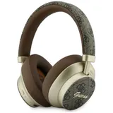 Guess Bluetooth 5.4 Wireless Headset ENC On-Ear 4G Gold Script Metal brown – Bild 1
