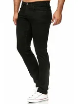 TAZZIO Jeans Slim Fit Herren Jeanshose Stretch Designer Hose Denim Black – Bild 1