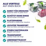 Deuba® Aufbewahrungsbox 8er-Set 20x15x12cm 2L transparent stapelbar BPA-frei – Bild 10